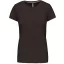 Női rövid ujjú környakas pamut póló, Kariban KA380, Dark Khaki-XL