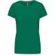 Női rövid ujjú környakas pamut póló, Kariban KA380, Kelly Green-XL