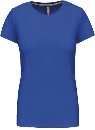 Női rövid ujjú környakas pamut póló, Kariban KA380, Light Royal Blue-M