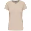 Női rövid ujjú környakas pamut póló, Kariban KA380, Light Sand-2XL