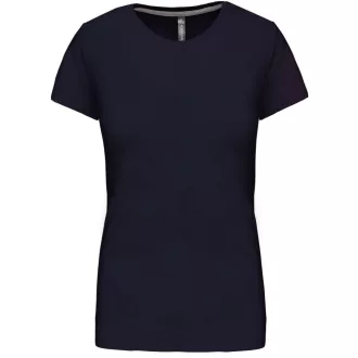   Női rövid ujjú környakas pamut póló, Kariban KA380, Navy-3XL