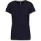 Női rövid ujjú környakas pamut póló, Kariban KA380, Navy-3XL