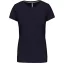 Női rövid ujjú környakas pamut póló, Kariban KA380, Navy-3XL