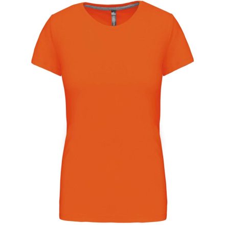 Női rövid ujjú környakas pamut póló, Kariban KA380, Orange-2XL