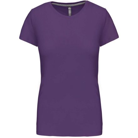 Női rövid ujjú környakas pamut póló, Kariban KA380, Purple-L