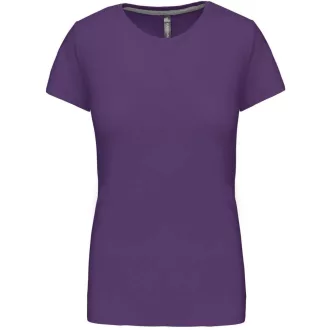   Női rövid ujjú környakas pamut póló, Kariban KA380, Purple-S