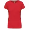 Női rövid ujjú környakas pamut póló, Kariban KA380, Red-3XL