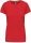 Női rövid ujjú környakas pamut póló, Kariban KA380, Red-XL