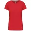Női rövid ujjú környakas pamut póló, Kariban KA380, Red-XL