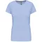 Női rövid ujjú környakas pamut póló, Kariban KA380, Sky Blue-S
