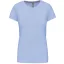 Női rövid ujjú környakas pamut póló, Kariban KA380, Sky Blue-S
