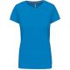 Női rövid ujjú környakas pamut póló, Kariban KA380, Tropical Blue-2XL