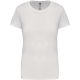 Női rövid ujjú környakas pamut póló, Kariban KA380, White-2XL