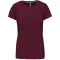 Női rövid ujjú környakas pamut póló, Kariban KA380, Wine-L