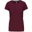 Női rövid ujjú környakas pamut póló, Kariban KA380, Wine-L