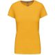Női rövid ujjú környakas pamut póló, Kariban KA380, Yellow-2XL