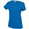 Női V-nyakú rövid ujjú pamut póló, Kariban KA381, Light Royal Blue-2XL