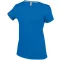 Női V-nyakú rövid ujjú pamut póló, Kariban KA381, Light Royal Blue-S