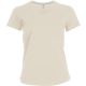 Női V-nyakú rövid ujjú pamut póló, Kariban KA381, Light Sand-2XL