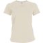 Női V-nyakú rövid ujjú pamut póló, Kariban KA381, Light Sand-L