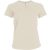 Női V-nyakú rövid ujjú pamut póló, Kariban KA381, Light Sand-XL