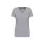 Női V-nyakú rövid ujjú póló, Kariban KA381, Oxford Grey-2XL