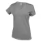 Női V-nyakú rövid ujjú póló, Kariban KA381, Oxford Grey-XL