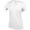 Női V-nyakú rövid ujjú pamut póló, Kariban KA381, White-2XL