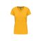 Női V-nyakú rövid ujjú pamut póló, Kariban KA381, Yellow-XL