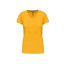 Női V-nyakú rövid ujjú pamut póló, Kariban KA381, Yellow-XL