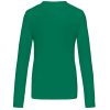 Női hosszú ujjú kereknyakú pamut póló, Kariban KA383, Kelly Green-2XL