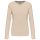 Női hosszú ujjú kereknyakú pamut póló, Kariban KA383, Light Sand-2XL