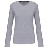Női hosszú ujjú kereknyakú póló, Kariban KA383, Oxford Grey-XL