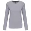 Női hosszú ujjú kereknyakú póló, Kariban KA383, Oxford Grey-XL