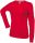 Női hosszú ujjú kereknyakú pamut póló, Kariban KA383, Red-2XL