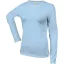 Női hosszú ujjú kereknyakú pamut póló, Kariban KA383, Sky Blue-S