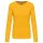 Női hosszú ujjú kereknyakú pamut póló, Kariban KA383, Yellow-2XL
