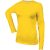 Női hosszú ujjú kereknyakú pamut póló, Kariban KA383, Yellow-S