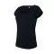 Női rövid ujjú, csónak nyakú pamut póló, Kariban KA384, Black-L