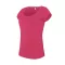 Női rövid ujjú, csónak nyakú pamut póló, Kariban KA384, Fuchsia-XL