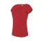 Női rövid ujjú, csónak nyakú pamut póló, Kariban KA384, Red-XL