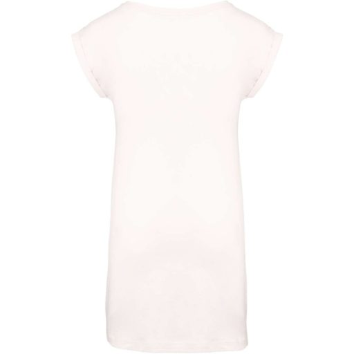 Női hosszú pólóruha, rövid ujjú, Kariban KA388, Off White-L/XL