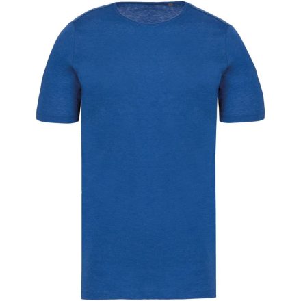 Férfi organokus rövid ujjú póló, Kariban KA398, Ocean Blue Heather-XL