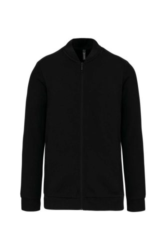 Uniszex  vastag cpzáros pulóver, Kariban KA4002, Black-4XL