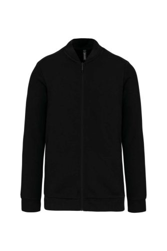 Uniszex  vastag cpzáros pulóver, Kariban KA4002, Black-XL