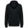Uniszex  cipzáros kapucnis vastag pulóver, Kariban KA4008, Black-S