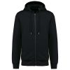 Uniszex  cipzáros kapucnis vastag pulóver, Kariban KA4008, Black-XS