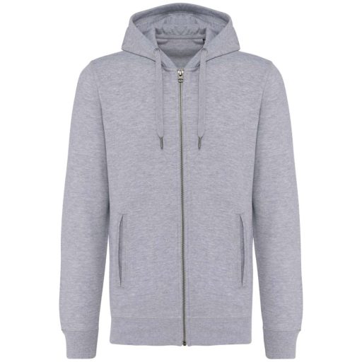 Uniszex  cipzáros kapucnis vastag pulóver, Kariban KA4008, Oxford Grey-XS