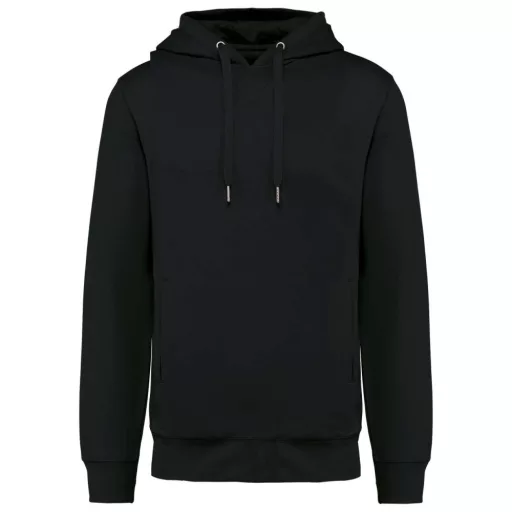 Uniszex  organikus kapucnis vastag pulóver, Kariban KA4009, Black-S