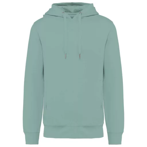 Uniszex  organikus kapucnis vastag pulóver, Kariban KA4009, Sage-2XL